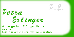 petra erlinger business card